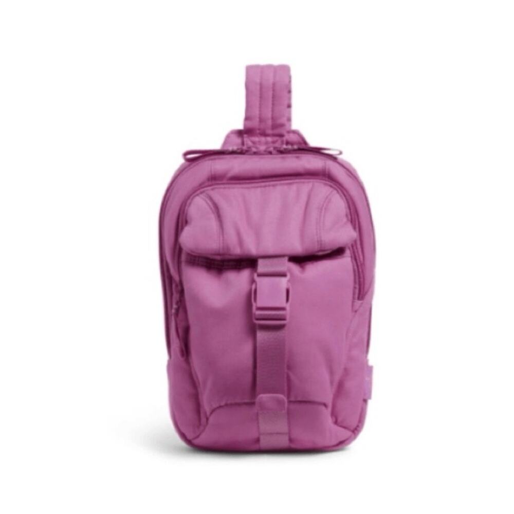 Vera Bradley Pink Sling Backpack Fanny Pack Rich Orchid 2 in 1